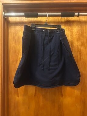 Karen Scott Navy Drawstring Circle Skirt